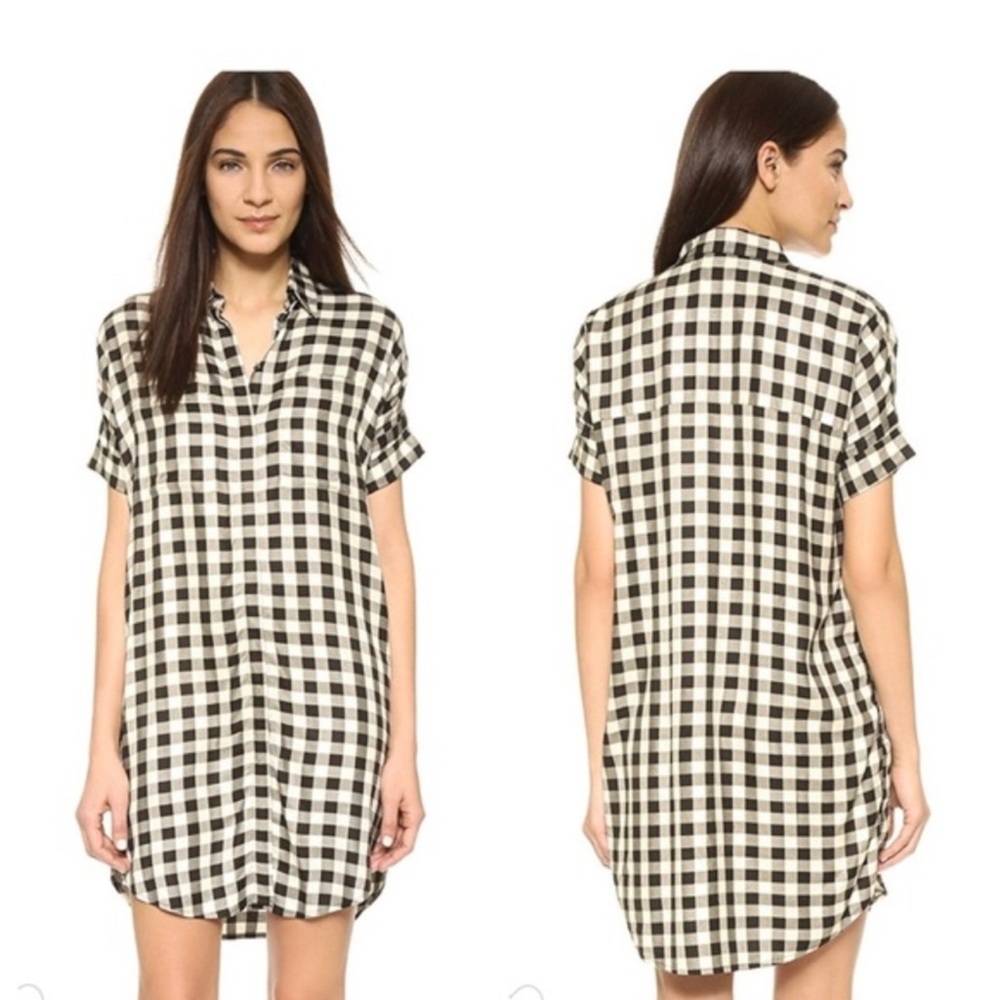 Madewell Courier Buffalo Plaid Shirt Dress Sz XS